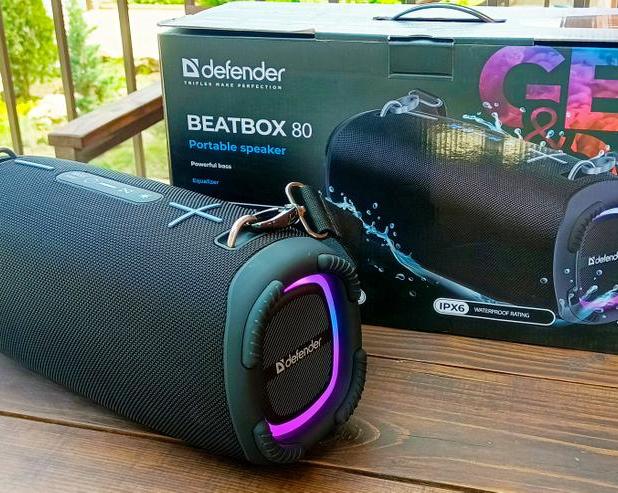 Обзор портативной колонки Defender Beatbox 80: 80 Вт, хороший бас, RGB-подсветка и IPX6